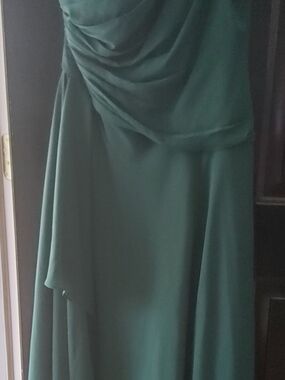 Emerald Green Draped Evening Dress Sz. 12